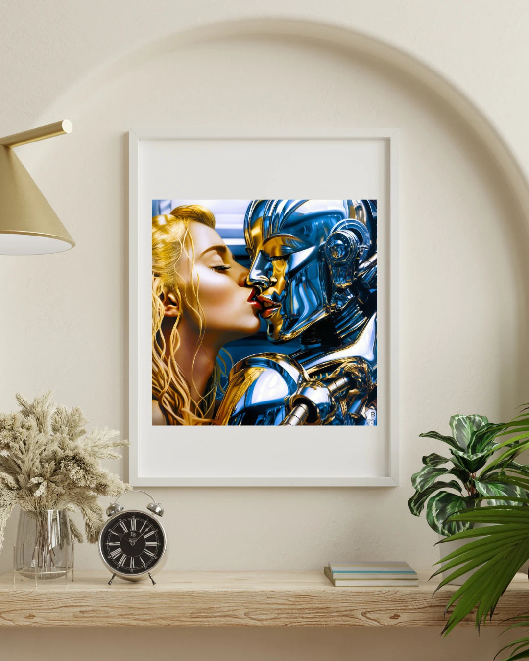 Kiss the Bot (Silver) – Cyberpunk Love Art Ma boutique